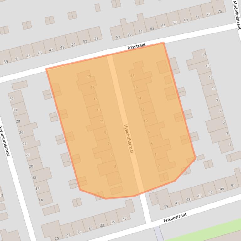 Kaart van postcodegebied 3202RH.