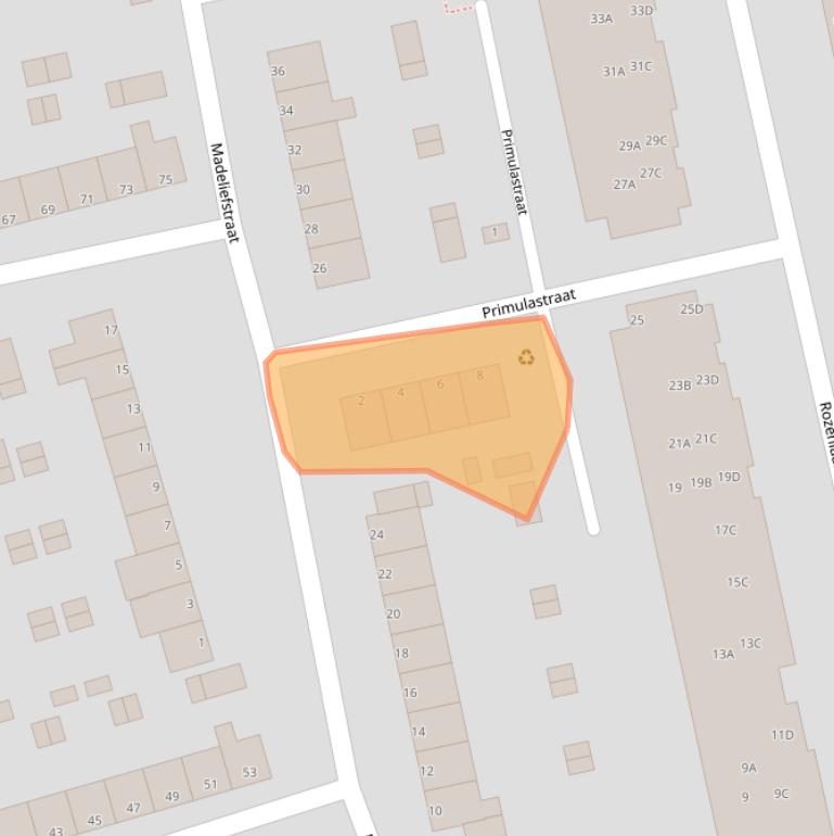 Kaart van postcodegebied 3202RN.