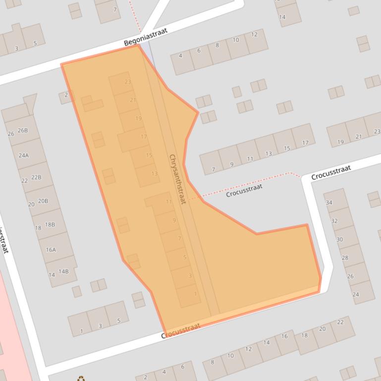 Kaart van postcodegebied 3202SC.