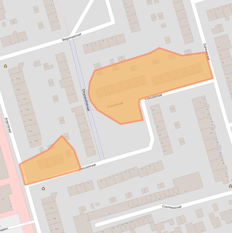 Kaart van postcodegebied 3202SG.