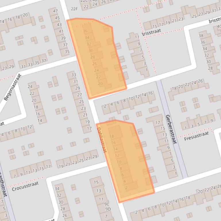 Kaart van postcodegebied 3202SL.