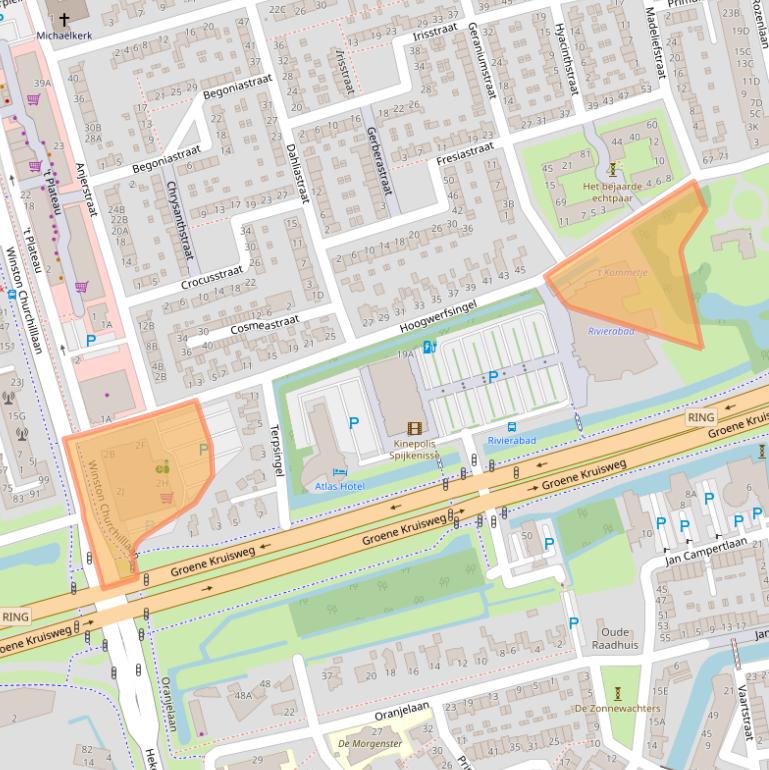 Kaart van postcodegebied 3202SP.