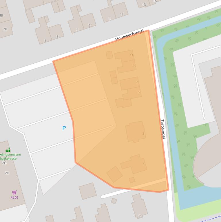 Kaart van postcodegebied 3202SR.