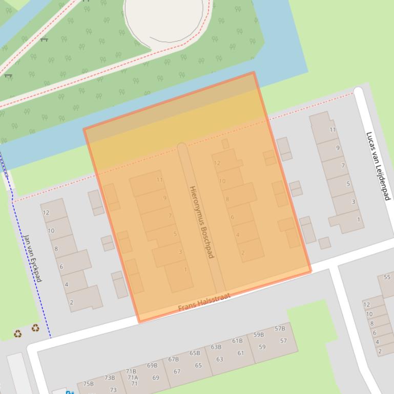 Kaart van postcodegebied 3202TK.