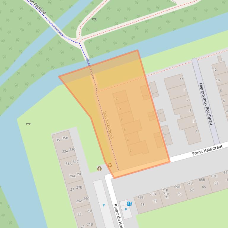 Kaart van postcodegebied 3202TP.