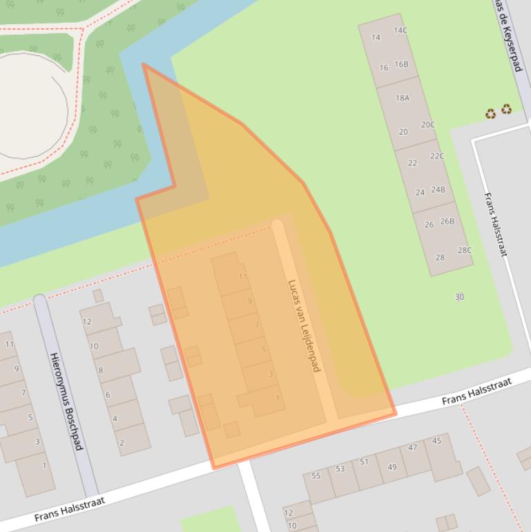 Kaart van postcodegebied 3202TT.