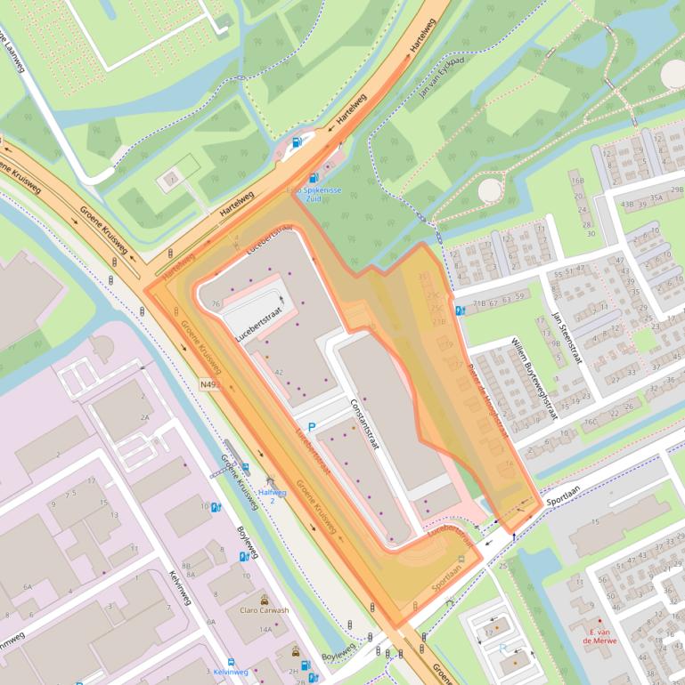 Kaart van postcodegebied 3202TW.