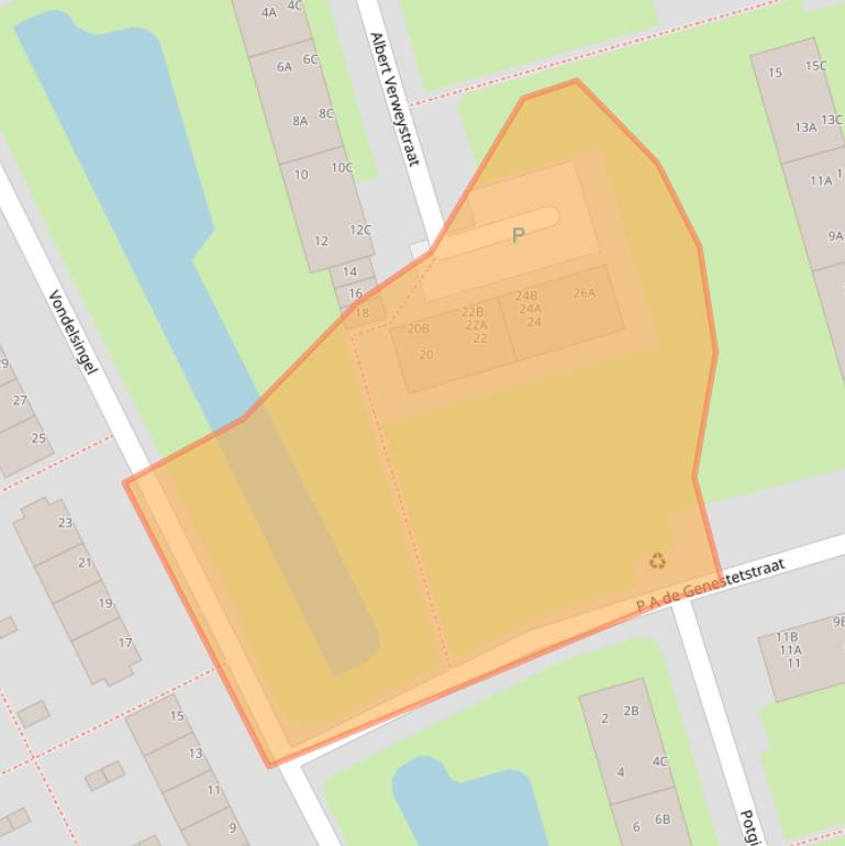 Kaart van postcodegebied 3202VC.