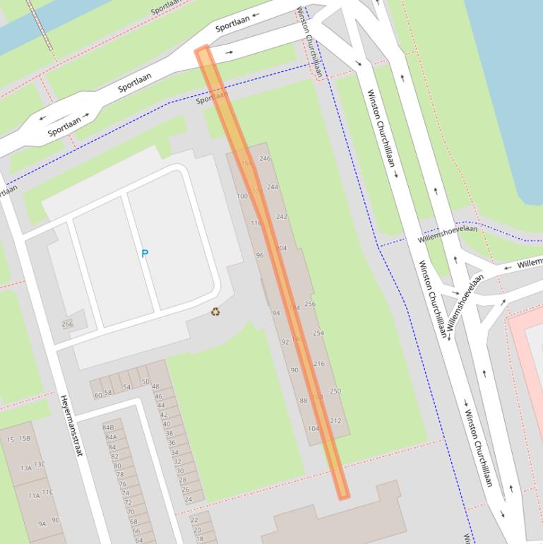 Kaart van postcodegebied 3202VJ.