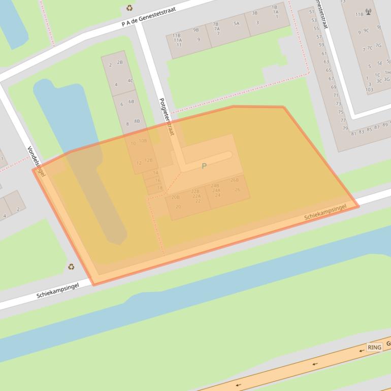 Kaart van postcodegebied 3202VS.
