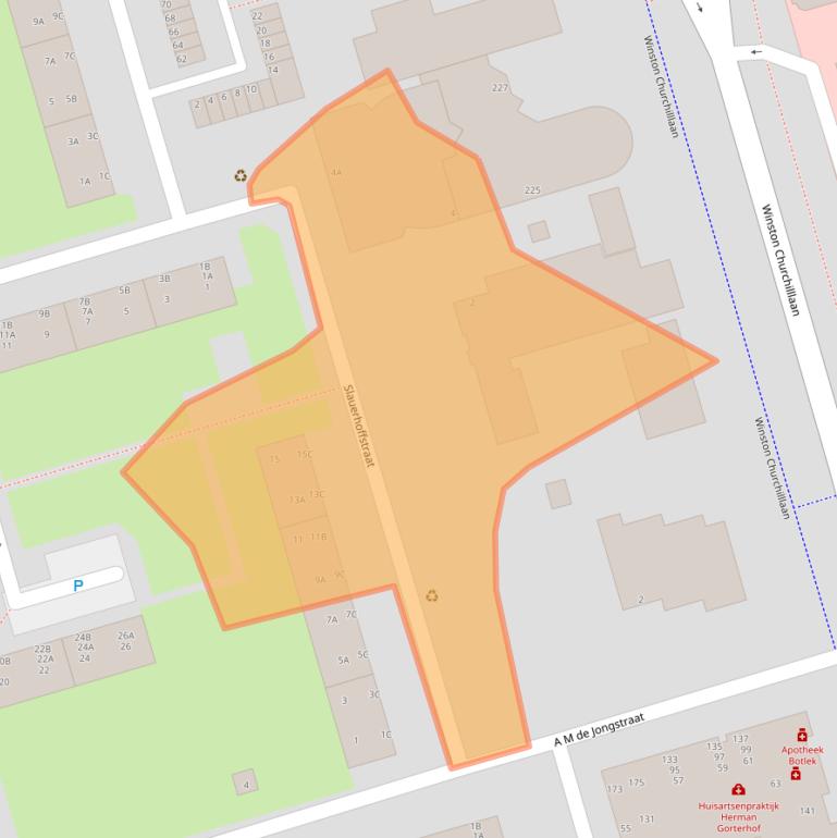 Kaart van postcodegebied 3202VV.