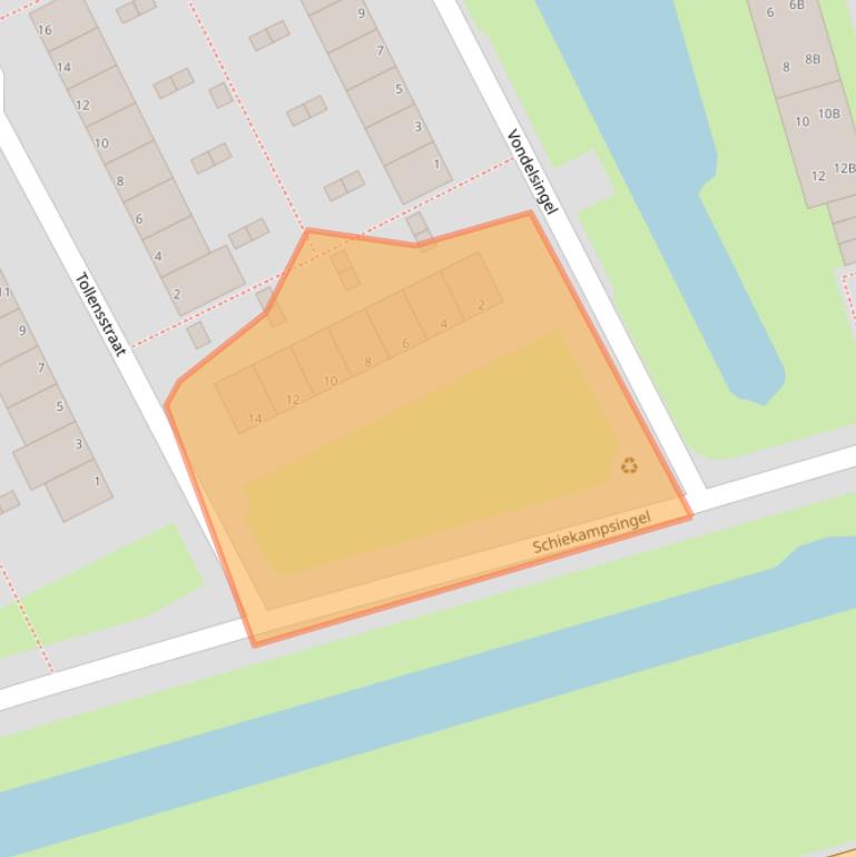 Kaart van postcodegebied 3202XB.