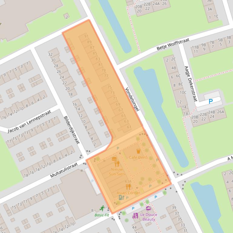 Kaart van postcodegebied 3202XE.