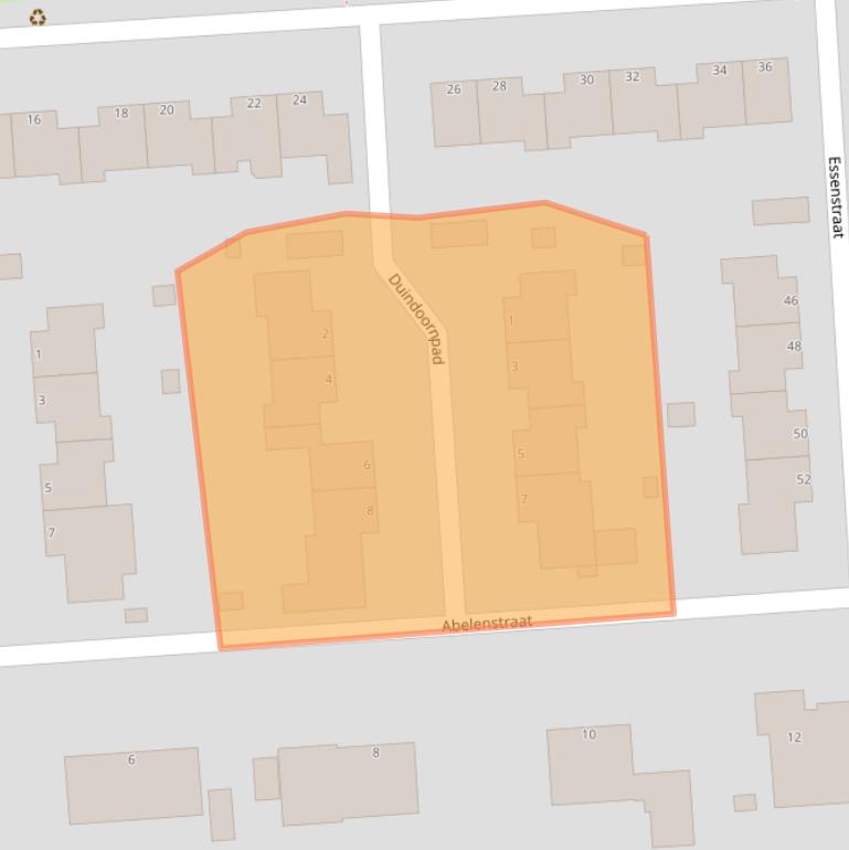 Kaart van postcodegebied 3203AG.