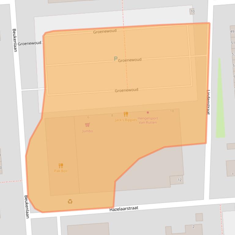 Kaart van postcodegebied 3203AM.