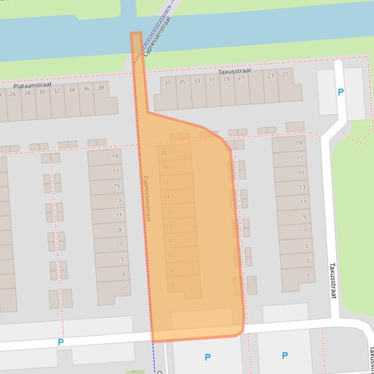Kaart van postcodegebied 3203BD.