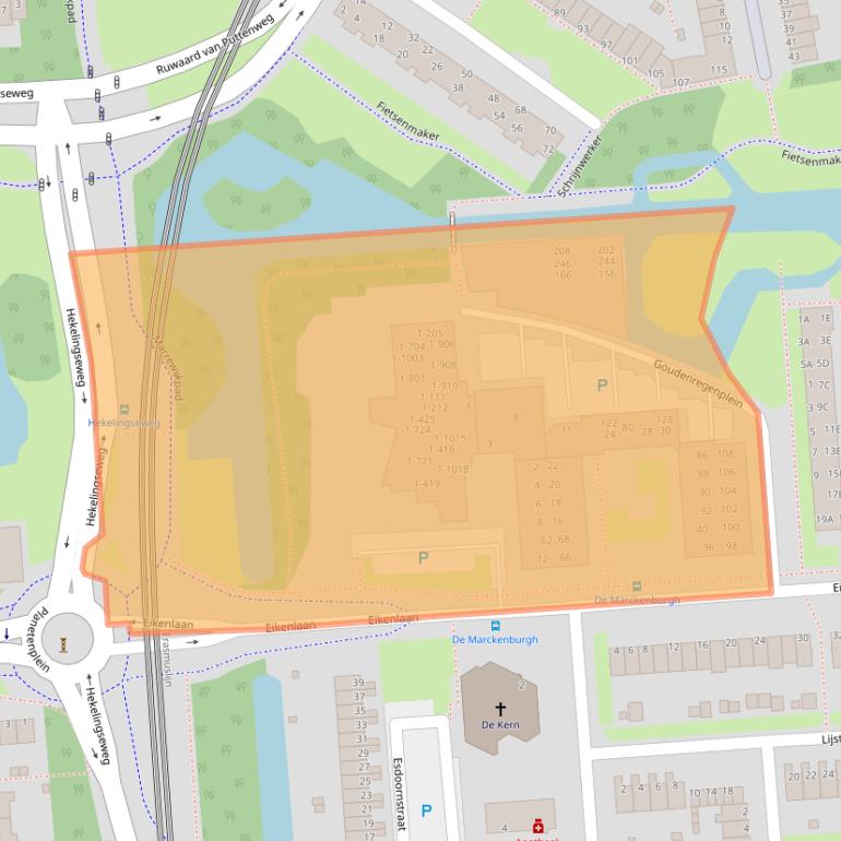 Kaart van postcodegebied 3203BN.
