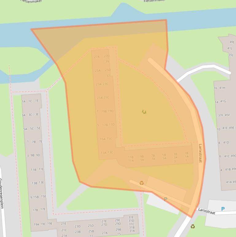 Kaart van postcodegebied 3203BP.
