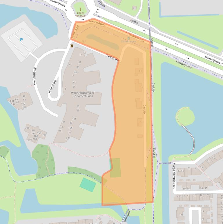 Kaart van postcodegebied 3203LA.