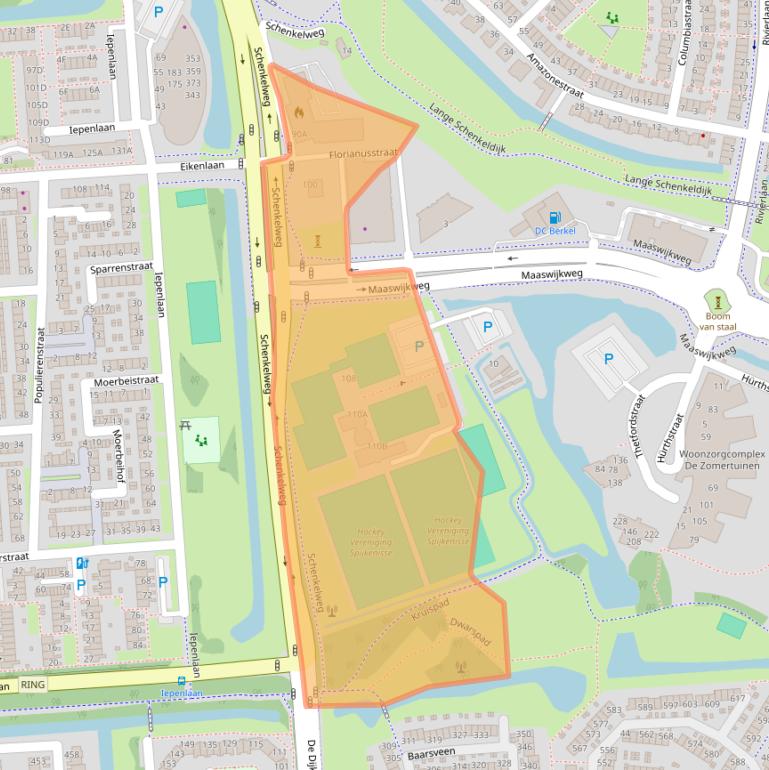 Kaart van postcodegebied 3203LE.