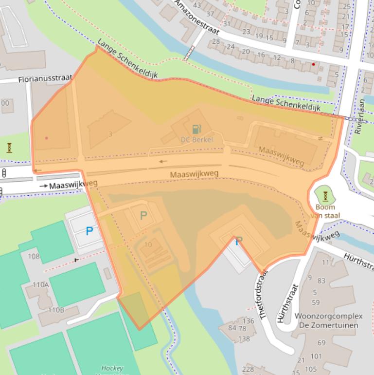 Kaart van postcodegebied 3203LG.