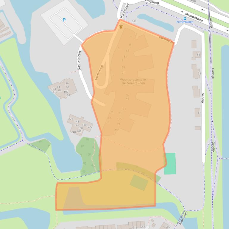 Kaart van postcodegebied 3203LH.