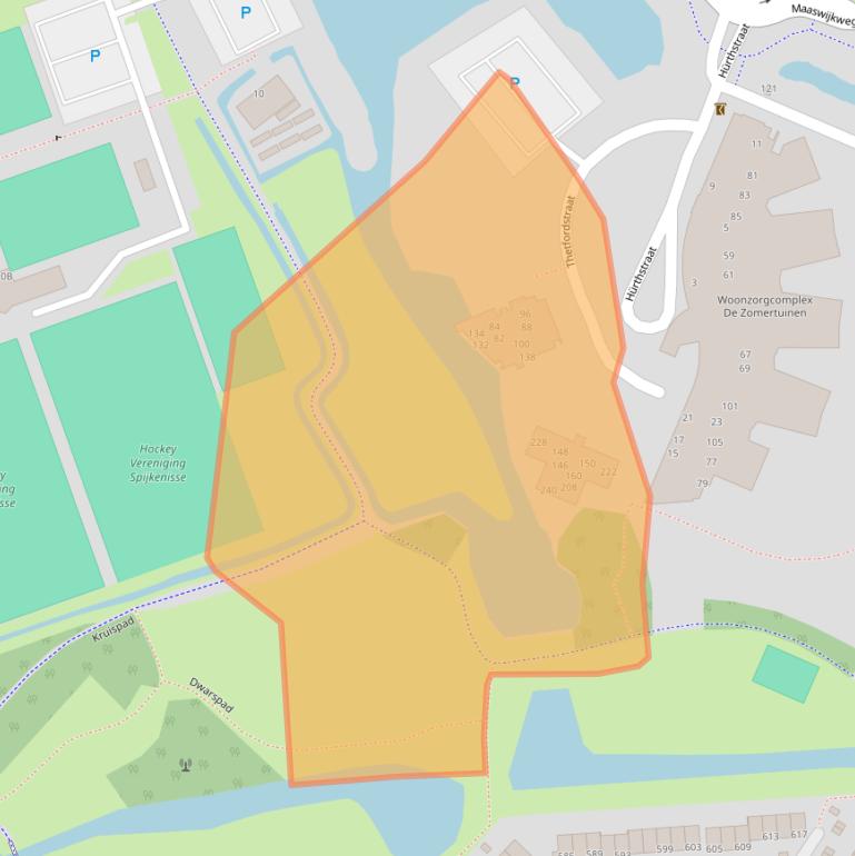 Kaart van postcodegebied 3203LJ.