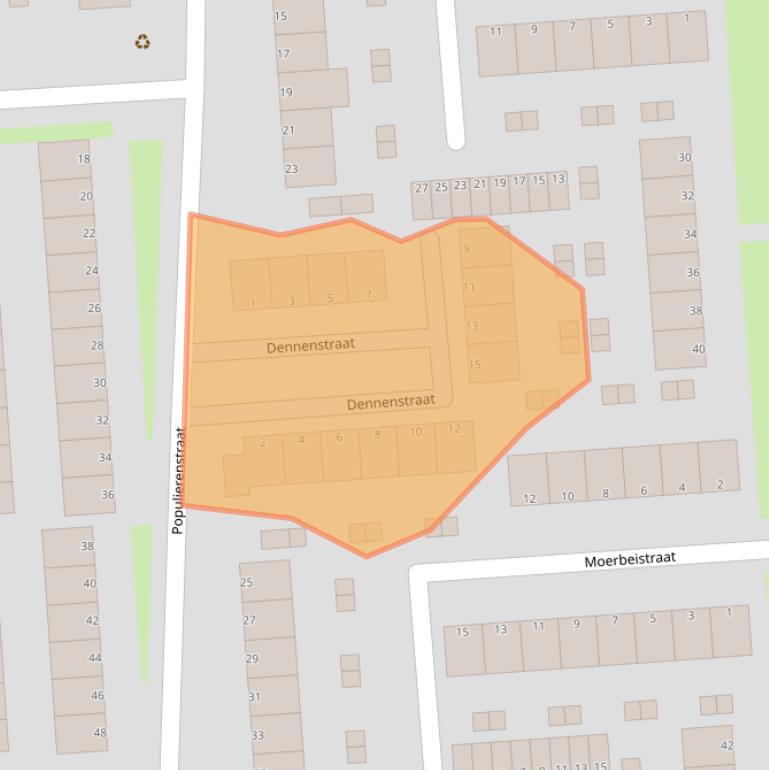 Kaart van postcodegebied 3203XA.