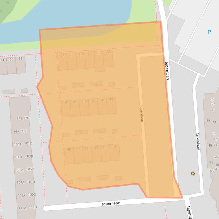 Kaart van postcodegebied 3203XE.