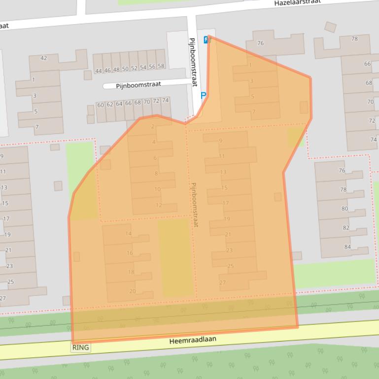 Kaart van postcodegebied 3203XM.