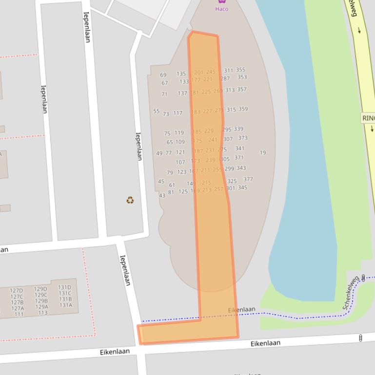 Kaart van postcodegebied 3203XW.