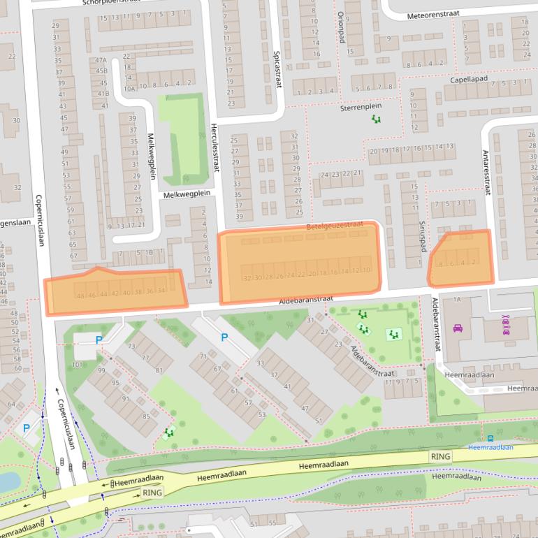 Kaart van postcodegebied 3204AD.