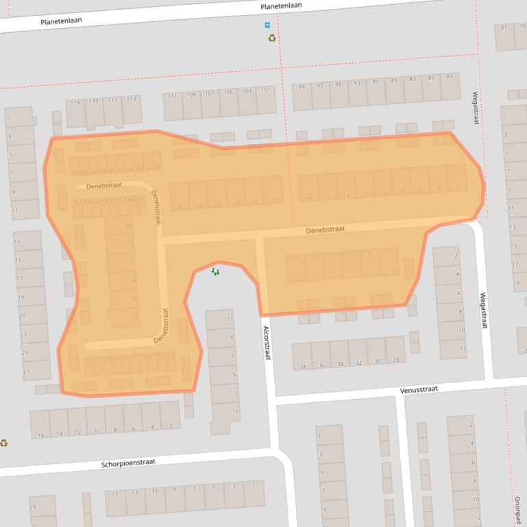 Kaart van postcodegebied 3204AJ.