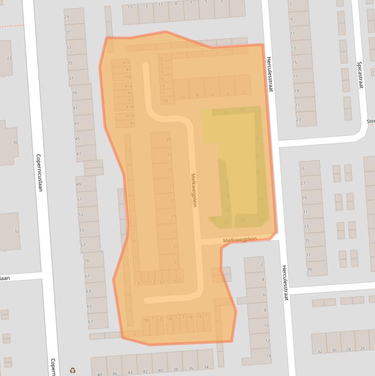Kaart van postcodegebied 3204AM.