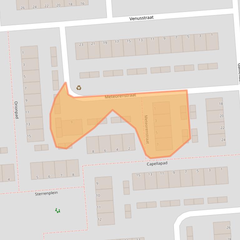 Kaart van postcodegebied 3204AN.
