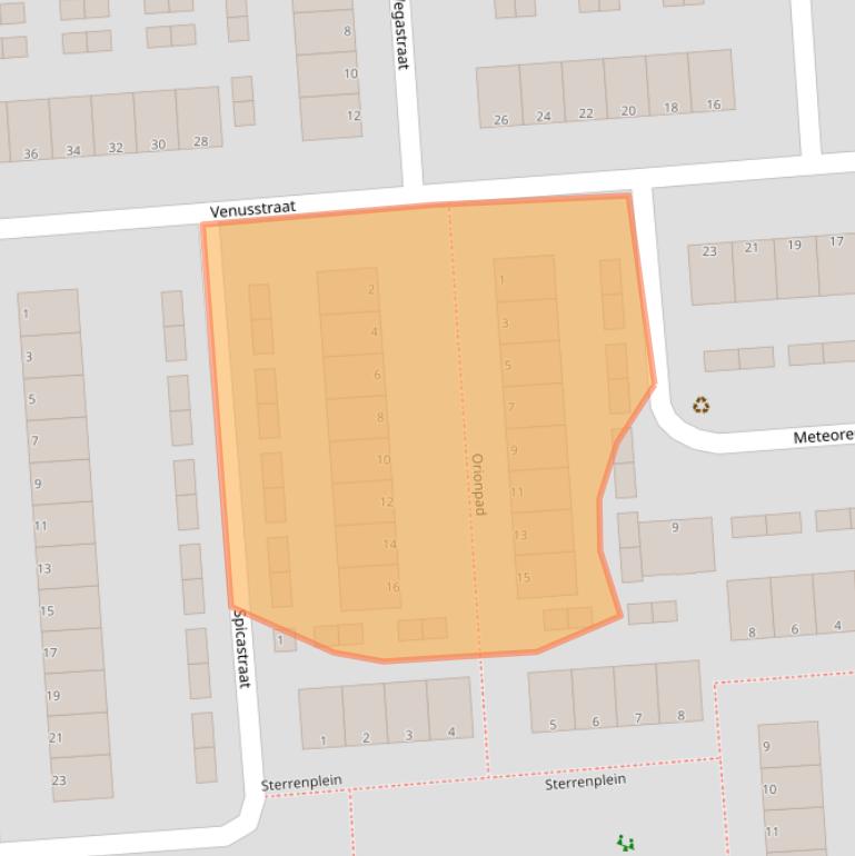 Kaart van postcodegebied 3204AP.