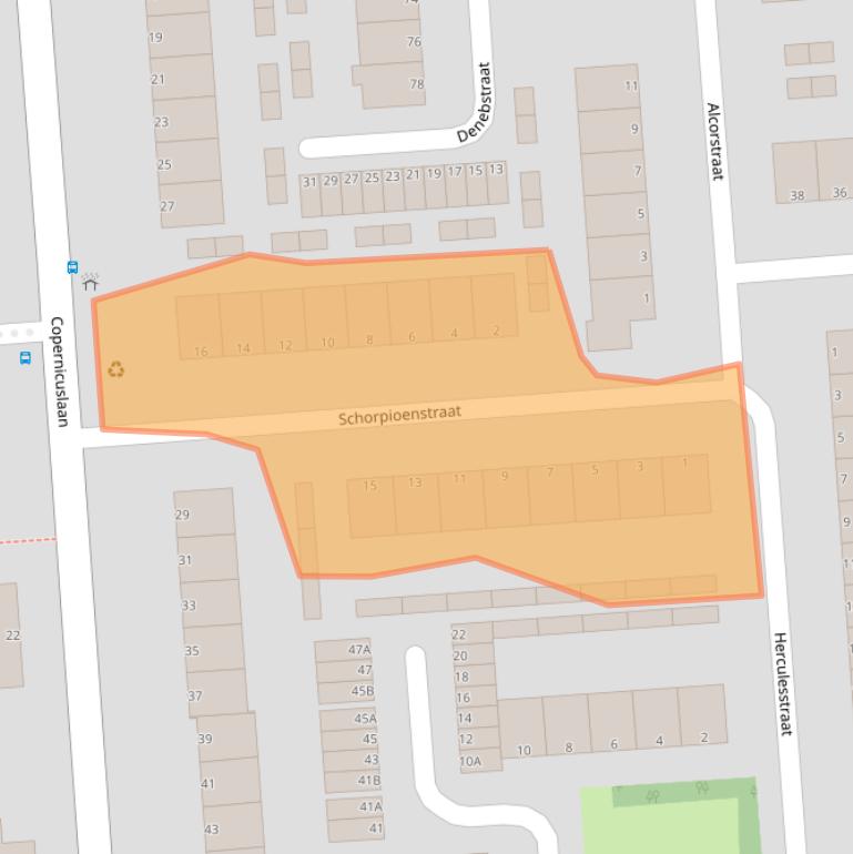 Kaart van postcodegebied 3204AR.