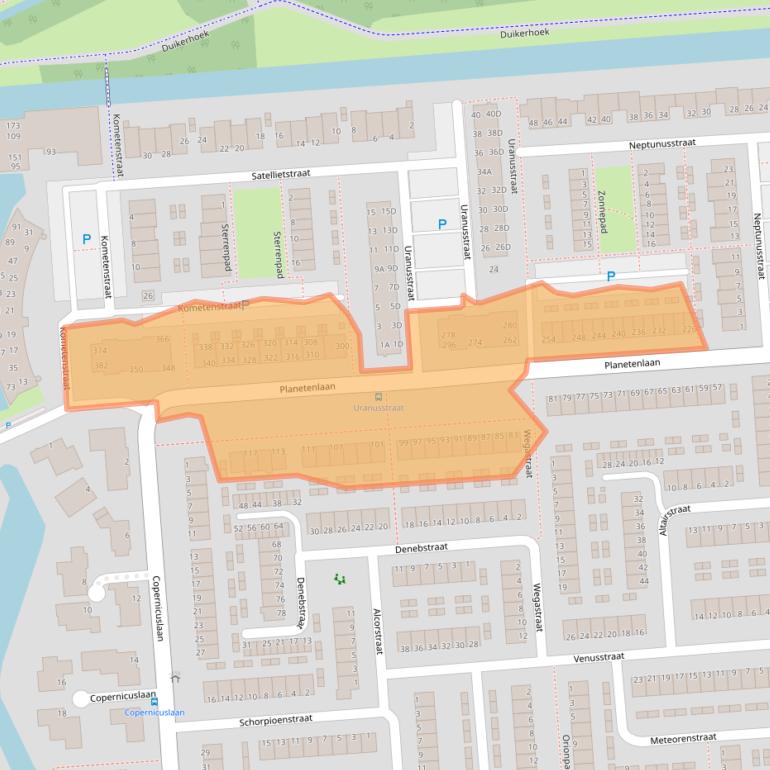 Kaart van postcodegebied 3204BR.