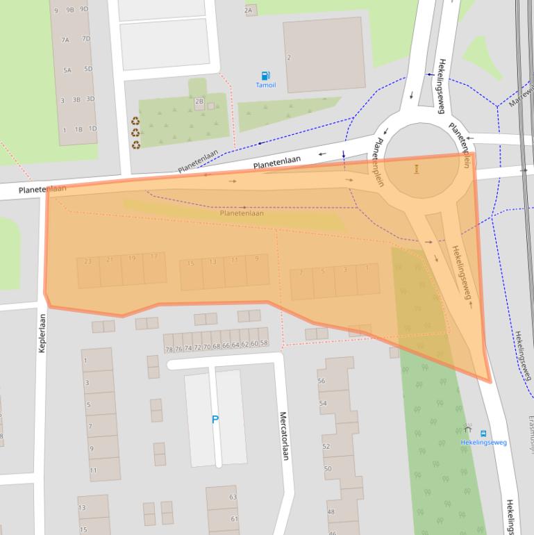 Kaart van postcodegebied 3204BS.