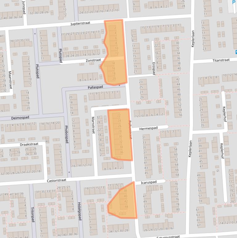 Kaart van postcodegebied 3204BV.