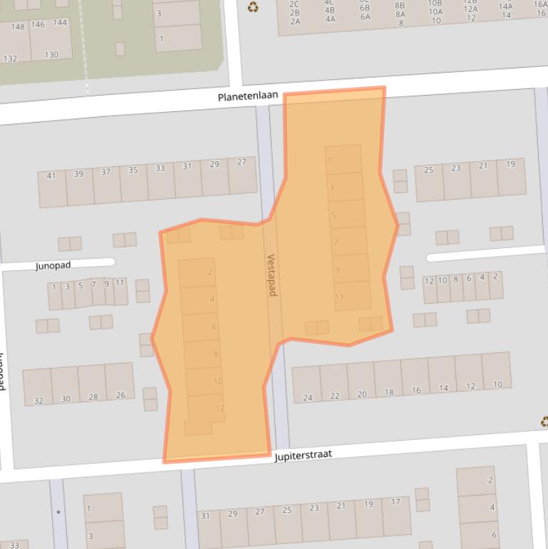 Kaart van postcodegebied 3204BX.