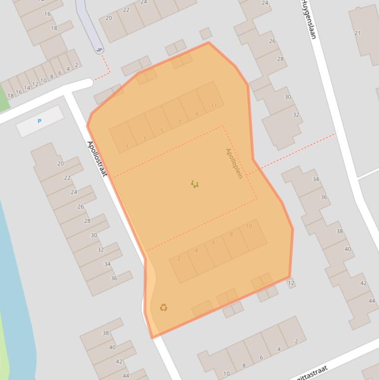 Kaart van postcodegebied 3204CA.
