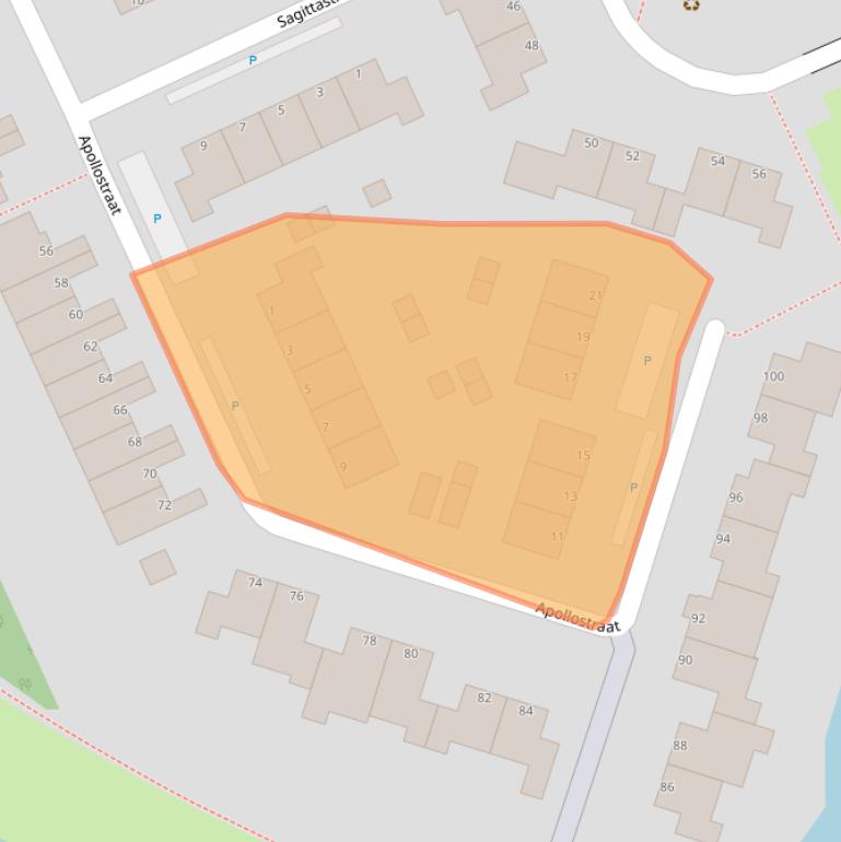 Kaart van postcodegebied 3204CB.