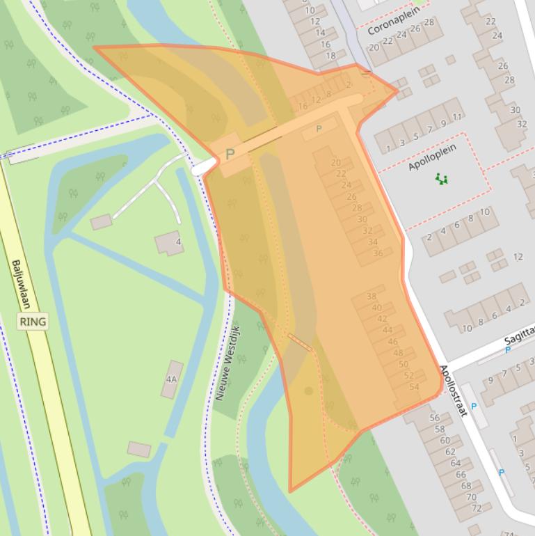 Kaart van postcodegebied 3204CC.