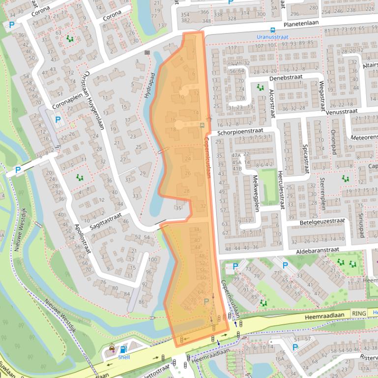 Kaart van postcodegebied 3204CJ.