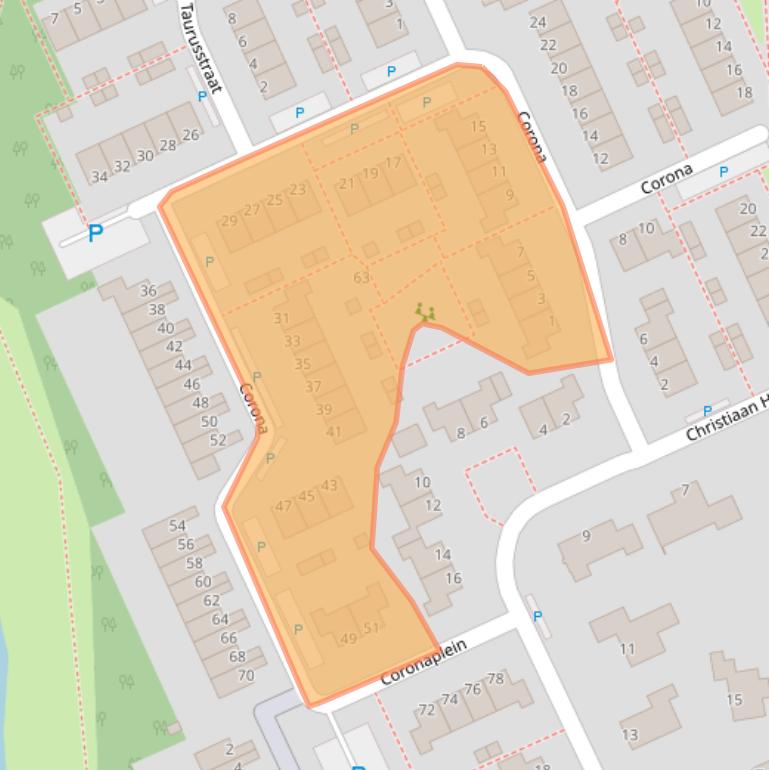 Kaart van postcodegebied 3204CK.