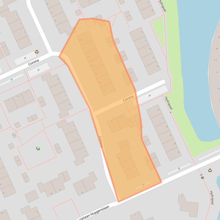 Kaart van postcodegebied 3204CL.