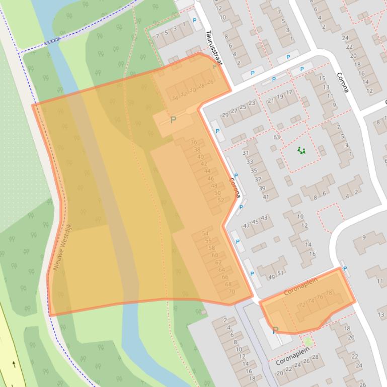 Kaart van postcodegebied 3204CM.