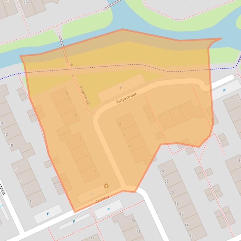 Kaart van postcodegebied 3204CT.