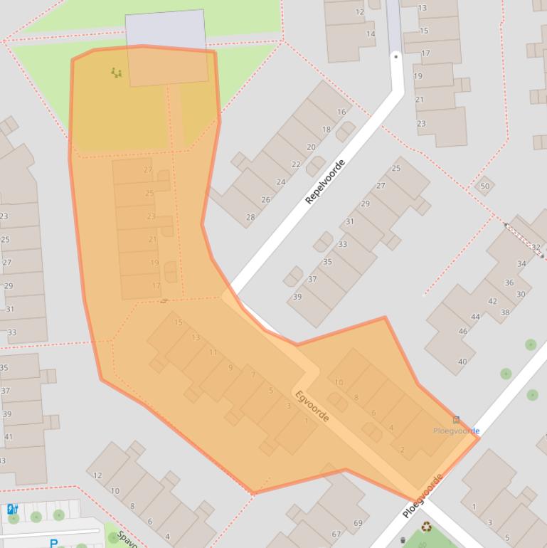 Kaart van postcodegebied 3204EA.